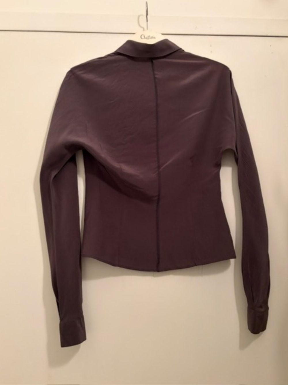 Prada Dark Brown Silk Blouse Shirt - Picture 6 of 8